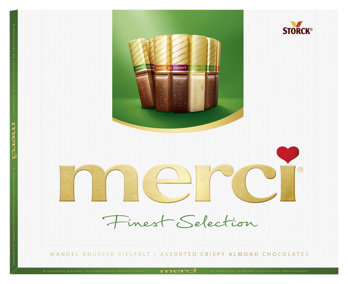 MERCI MILK CHOCOLATE CRISPY ALMOND Chocolate Candies Box 250g