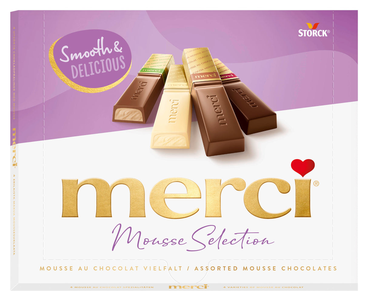 MERCI ASSORTED MOUSSE Chocolate Candies Box 210g