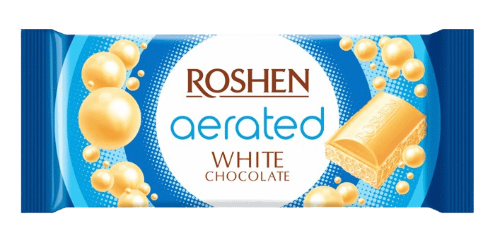 ROSHEN AERATED White Chocolate Bar 80g 2.8oz