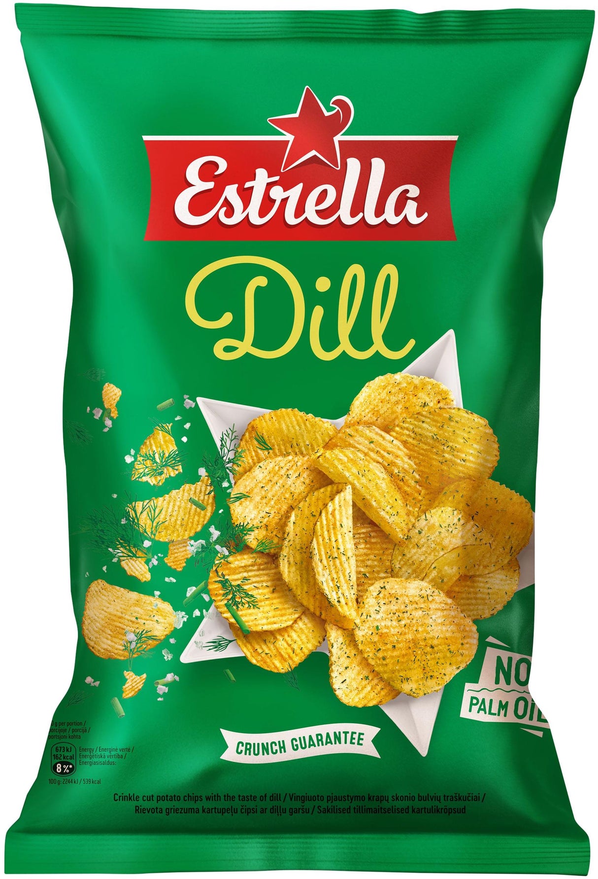 ESTRELLA DILL Flavor Potato Chips 130g 4.58oz
