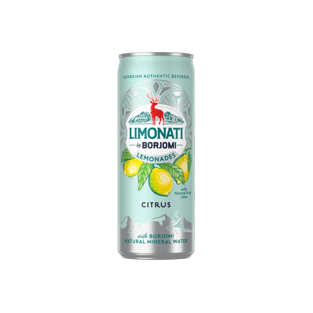 LIMONATI by BORJOMI Citrus Flavor Lemonade with Natural Mineral Water 330ml
