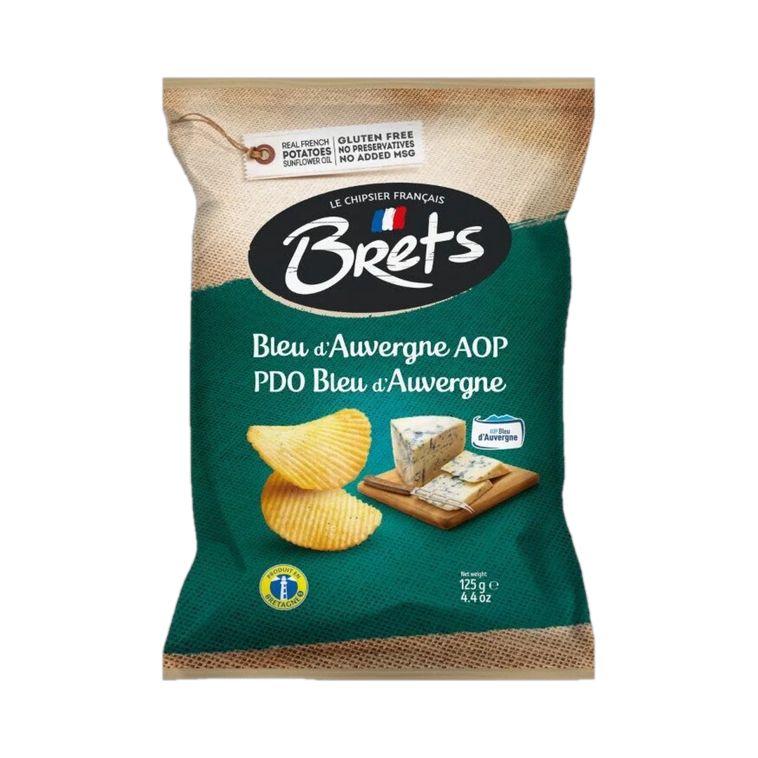 BRETS PDO Bleu d'Auvergne Cheese Flavor Potato Chips 125g