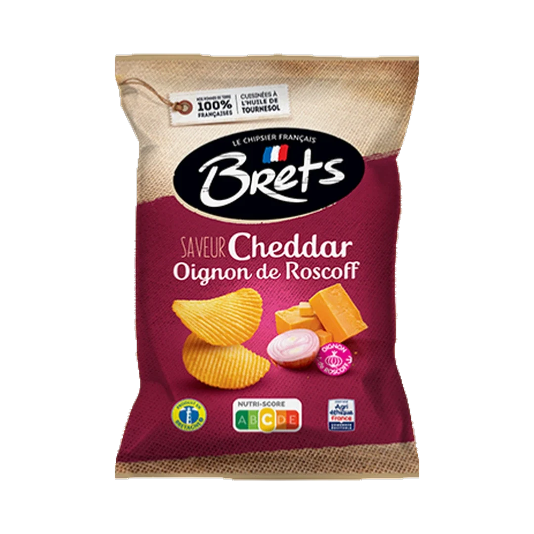 BRETS Cheddar Cheese & Onion Flavor Potato Chips 125g