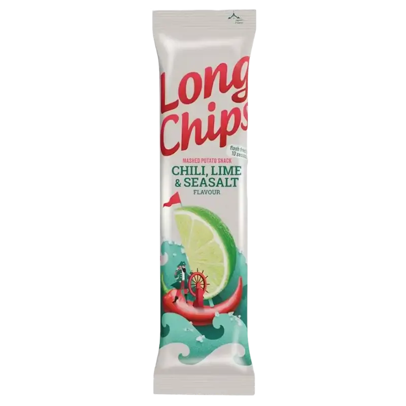 LONG CHIPS CHILI, LIME & SEA SALT Flavor Potato Chips 75g 2.65oz