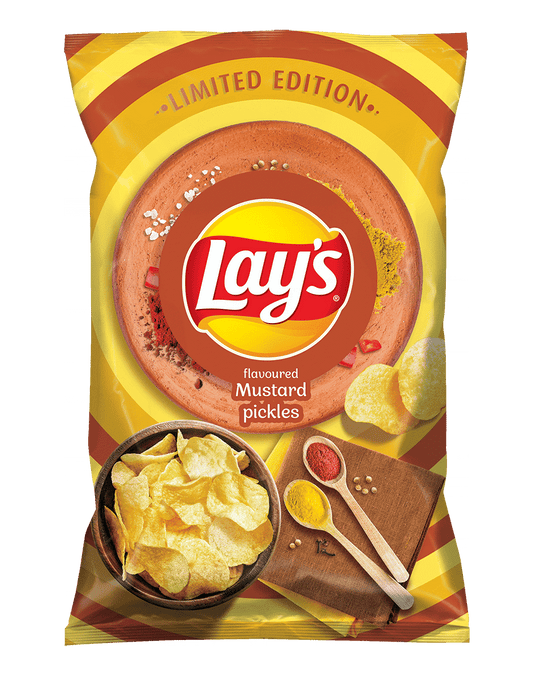 LAYS MUSTARD PICKLES Flavor Potato Chips 130g 4.6oz