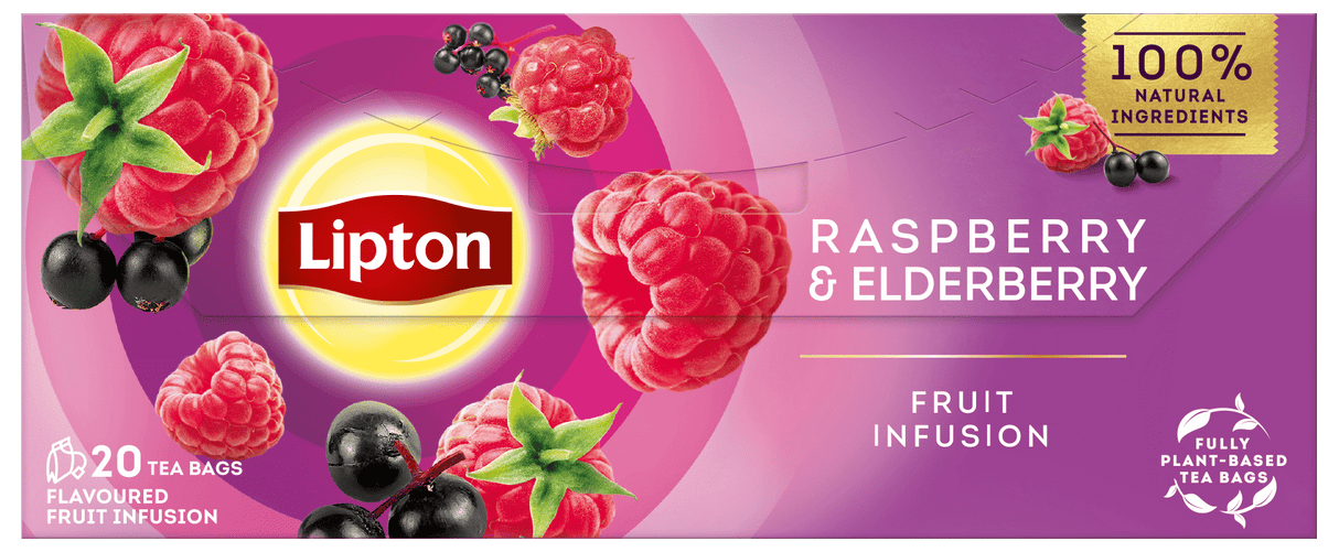LIPTON RASPBERRY & ELDERBERRY Flavor Fruit Tea 32g