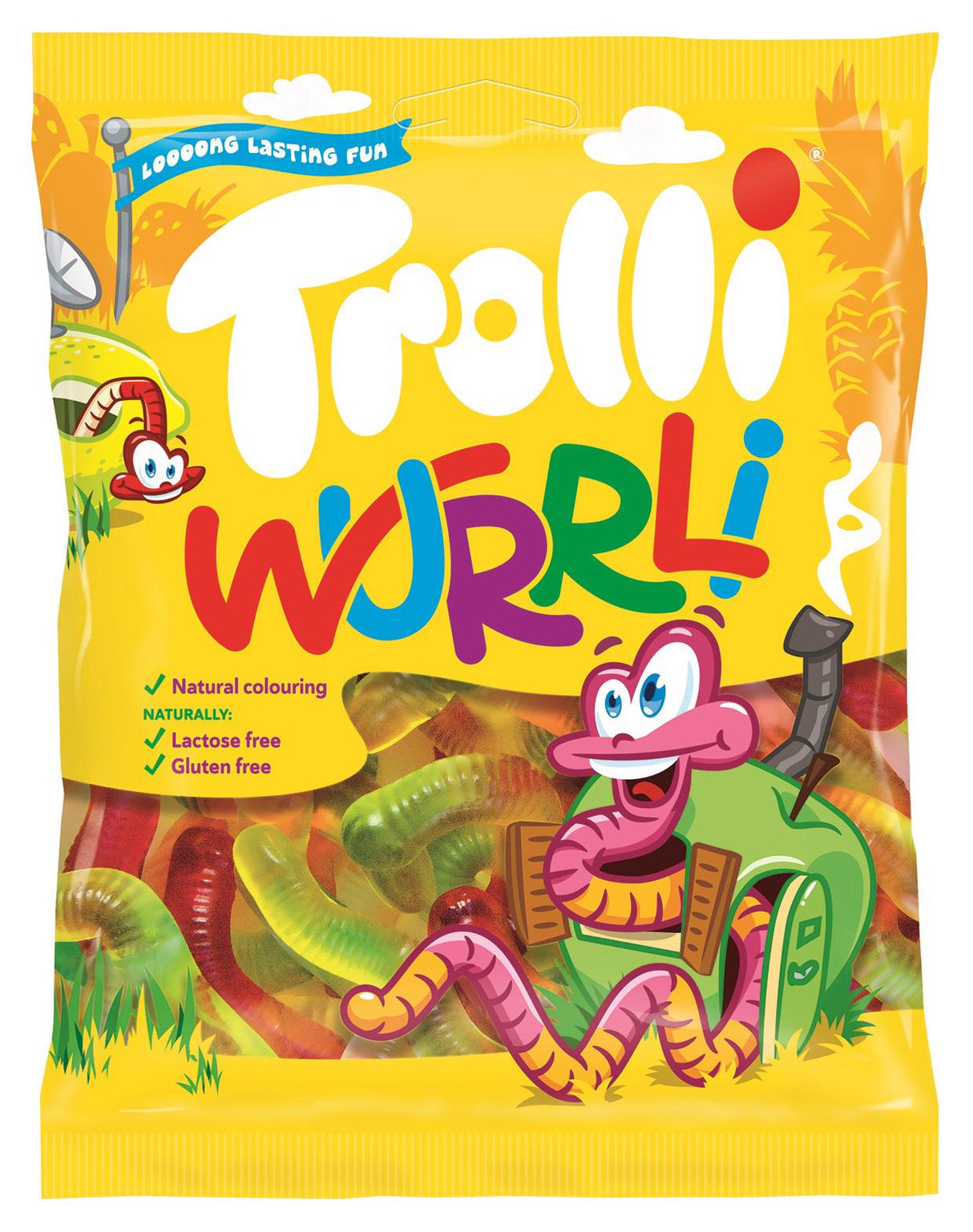 TROLLI Fruit Flavor Worms Gummi Candies 100g