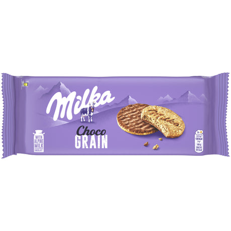 12 MILKA CHOCO GRAIN Wholegrain Cookies with Alpine Milk Chocolate 126g 4.5oz