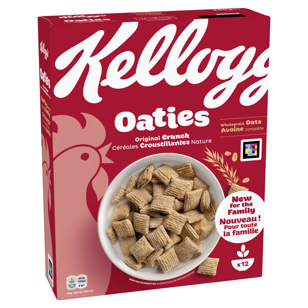 KELLOGGS OATIES Original Crunch Breakfast Cereal 360g