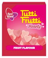 RED BAND TUTTI FRUTTI HEARTS Fruit Flavor Gummi Candies 12 x 15g