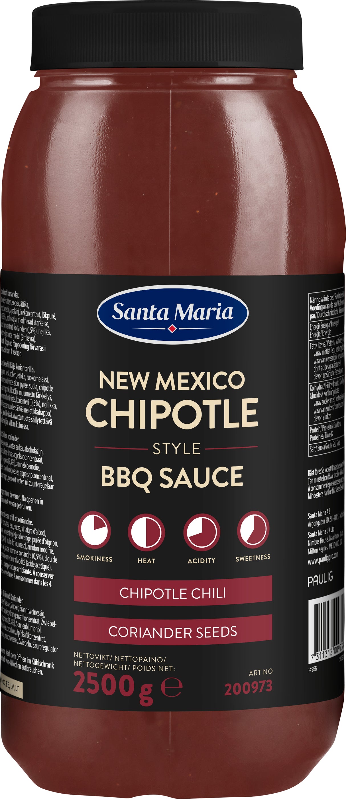 SANTA MARIA NEW MEXICO CHIPOTLE BBQ Sauce 2.5kg