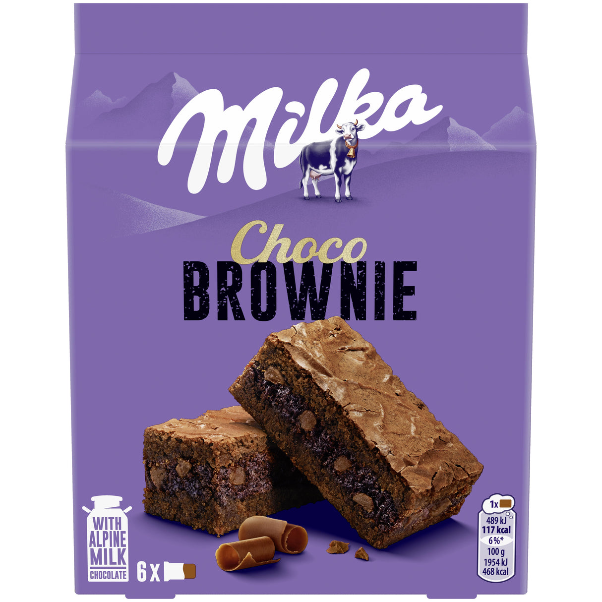 MILKA CHOCO BROWNIE Sponge Cookies with Alpine Milk Chocolate 150g