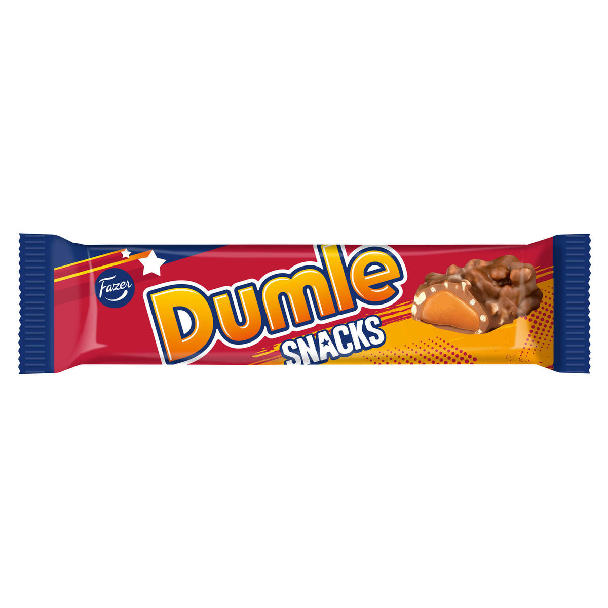 FAZER DUMLE SNACKS Chocolate Bar with Toffee & Rice Crisps 40g