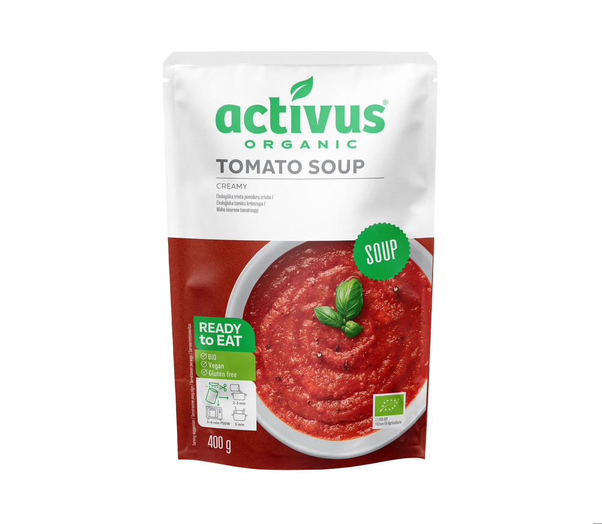 ACTIVUS ORGANIC Instant Creamy Tomato Soup 400g