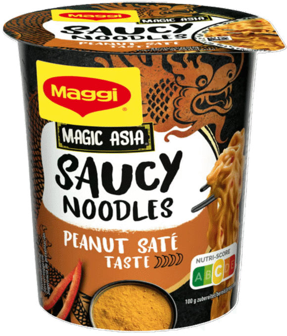 MAGGI ASIA Instant Saucy Noodles Peanut Sate Taste 75g
