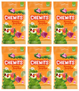 CHEWITS FRUITY JEWELS Sour Fruit Flavor Chewy Gummi Candies 6 x 125g