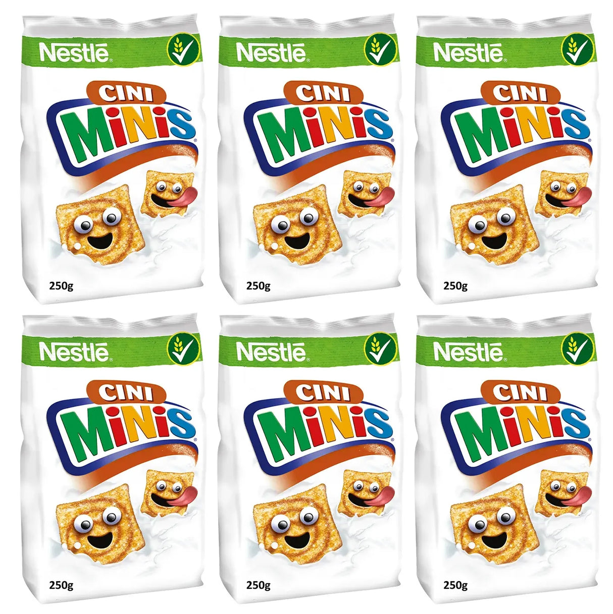 NESTLE CINI MINIS Cinnamon Flavor Breakfast Cereal 6 x 250g