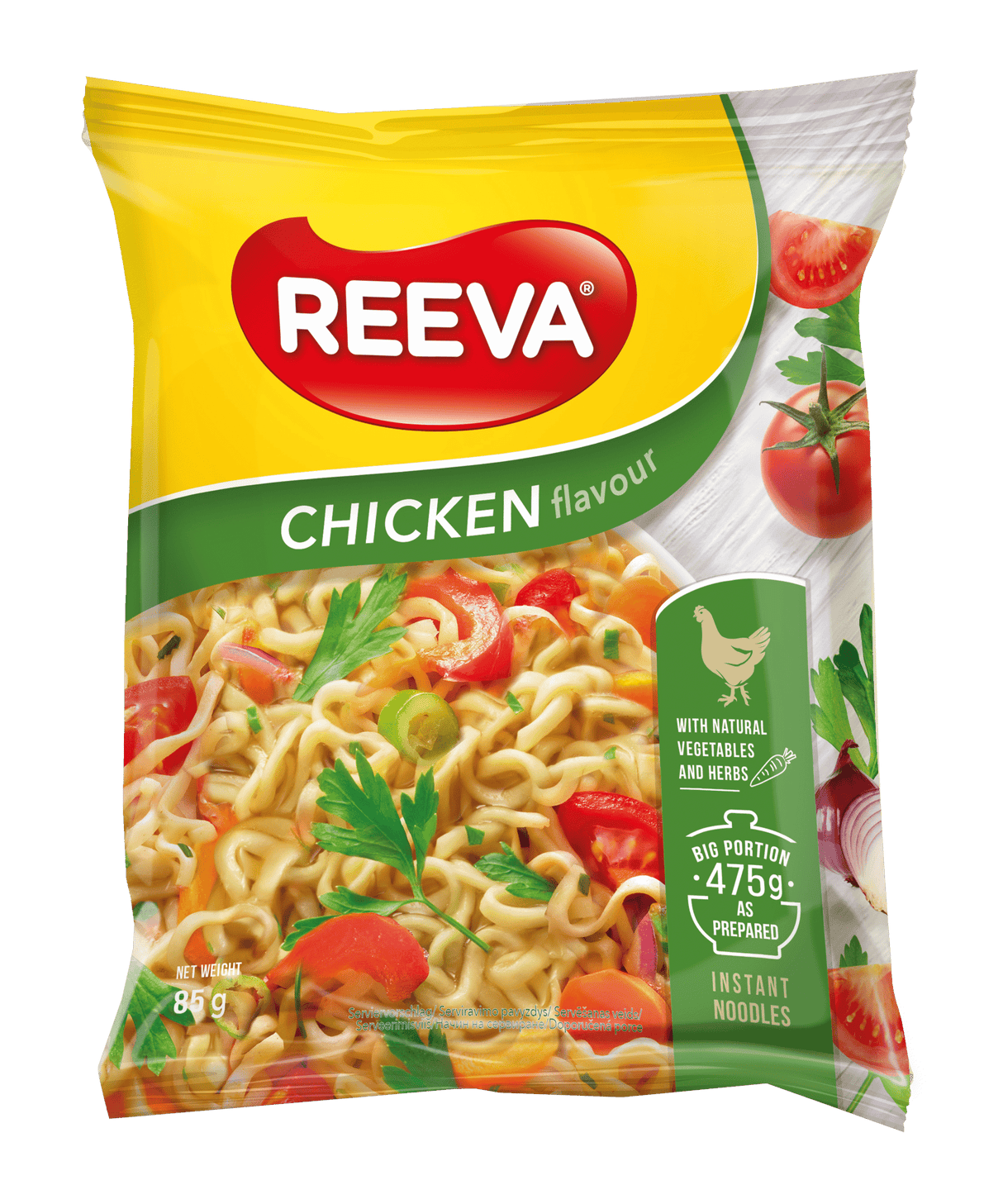 REEVA CHICKEN Flavor Instant Noodles with Natural Vegetables & Herbs 85g