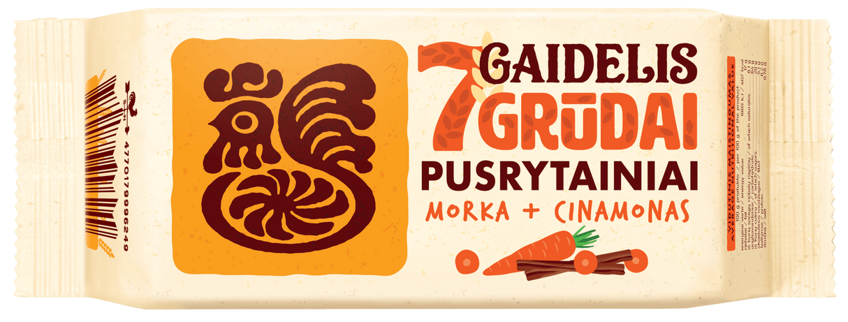 GAIDELIS 7 Grains Cookies with Carrot & Cinnamon 160g