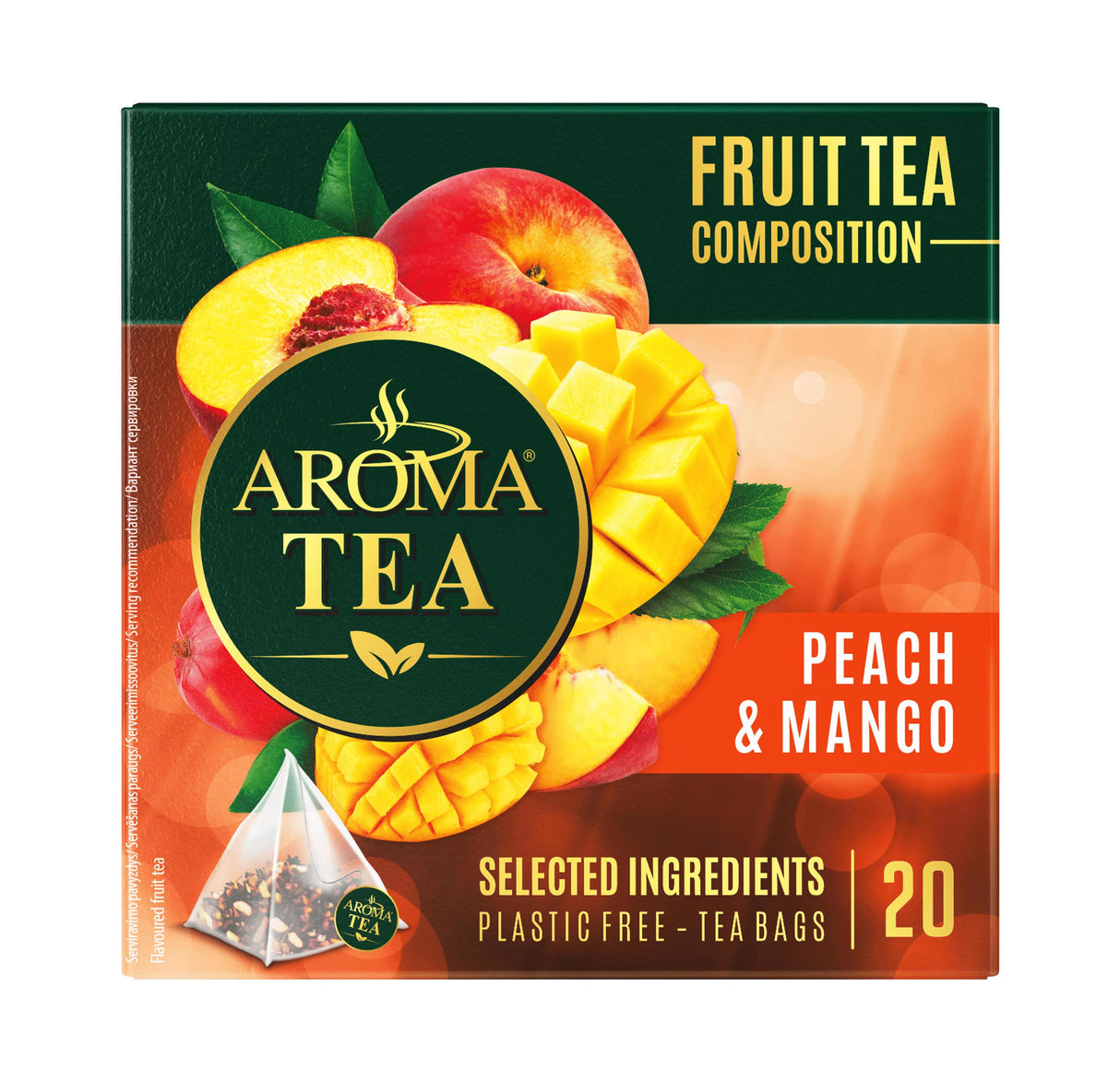 AROMA TEA Peach & Mango Flavor Fruit Tea 40g