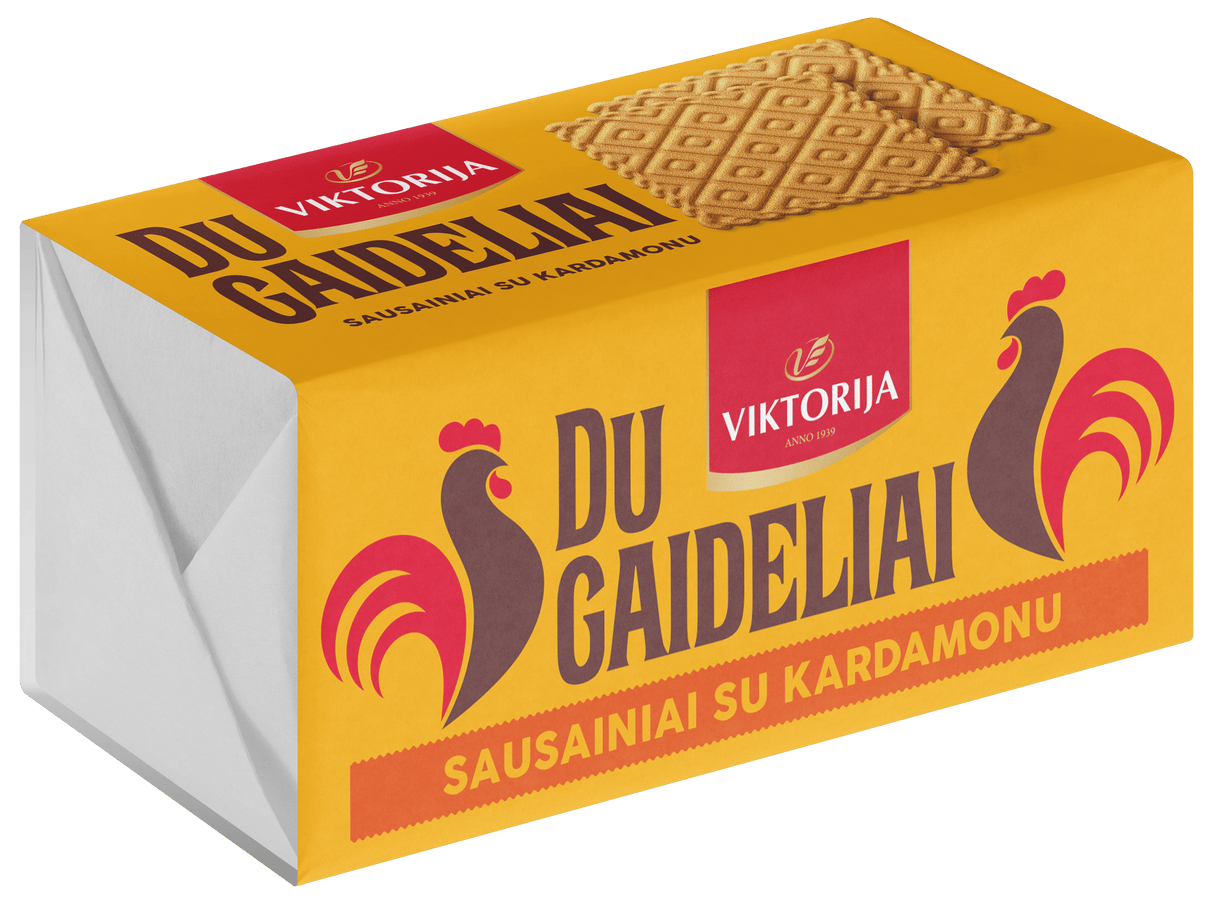 VIKTORIJA Du Gaideliai Cookies with Cardamom 180g