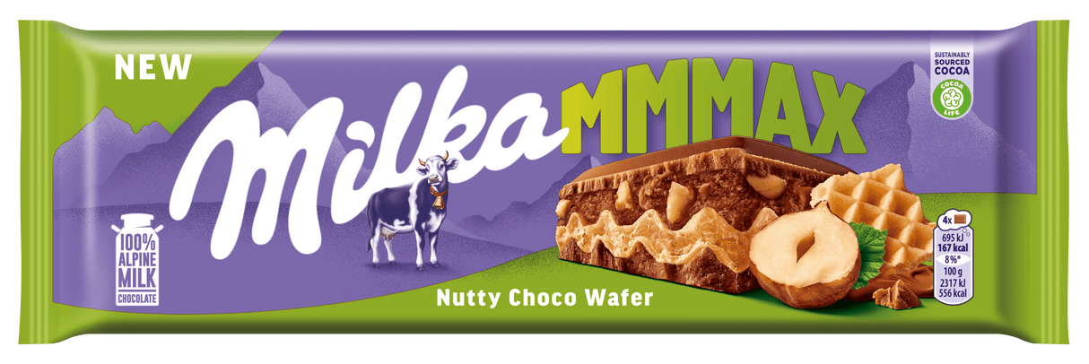 MILKA MMMAX Nutty Choco Wafer Flavor Chocolate Bar 270g