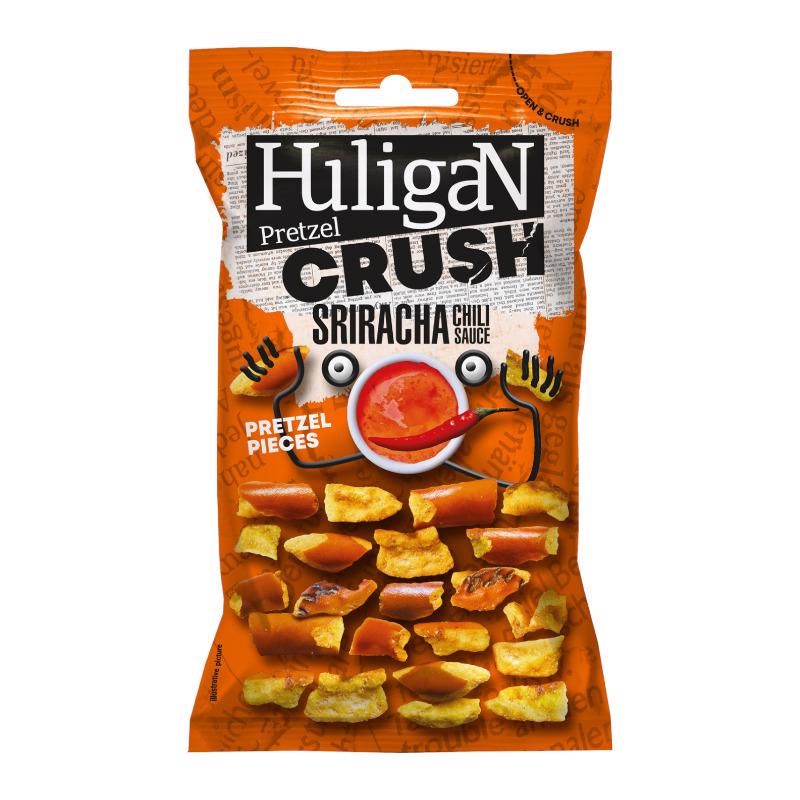 HULIGAN Crush Pretzel Pieces Sriracha Chili Flavor 65g