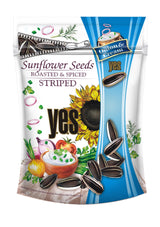 YES CREAM & ONION Flavor Roasted & Spiced Striped Sunflower Seeds 10 x 150g 5.3oz