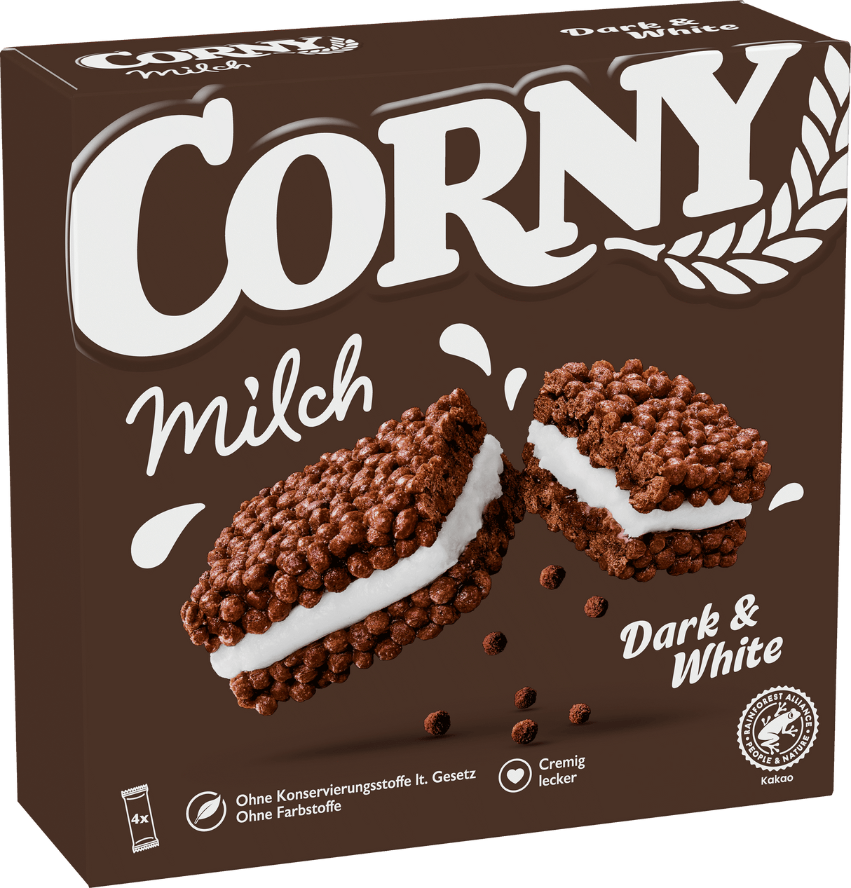 CORNY Milk Dark & White Chocolate Cereal Bars 120g