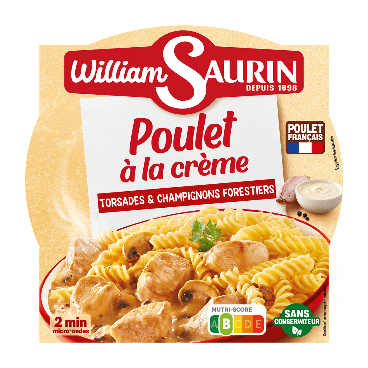 WILLIAM SAURIN Instant Noodles with Chicken, Cream & Mushrooms 280g