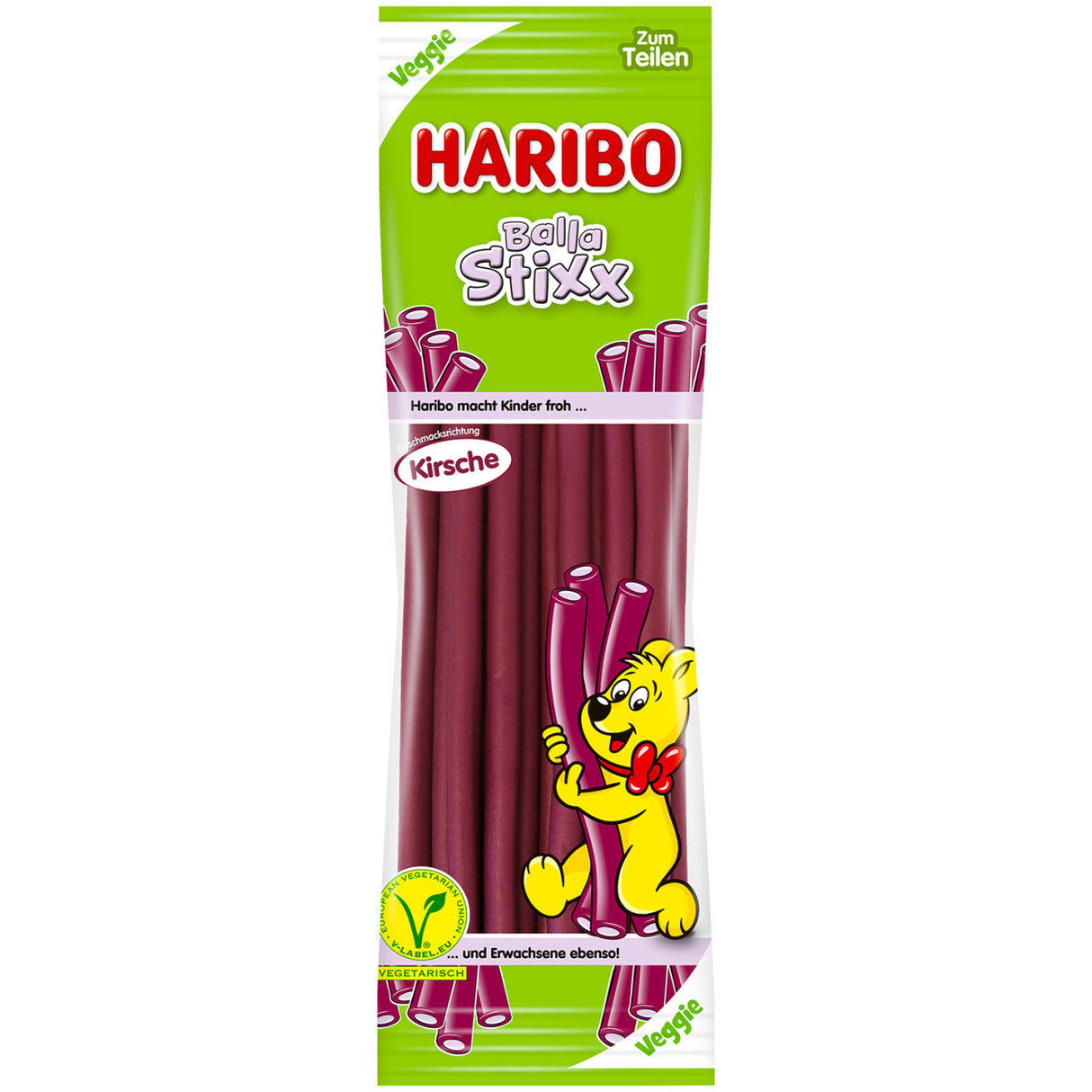 HARIBO BALLA STIXX Cherry Flavor Sticks Gummi Candies 200g
