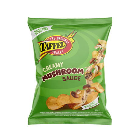 TAFFEL CREAMY MUSHROOM Sauce Flavor Potato Chips 8 x 130g