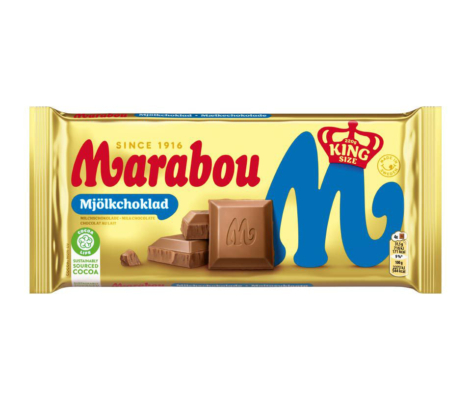 MARABOU King Size Milk Chocolate Bar 220g