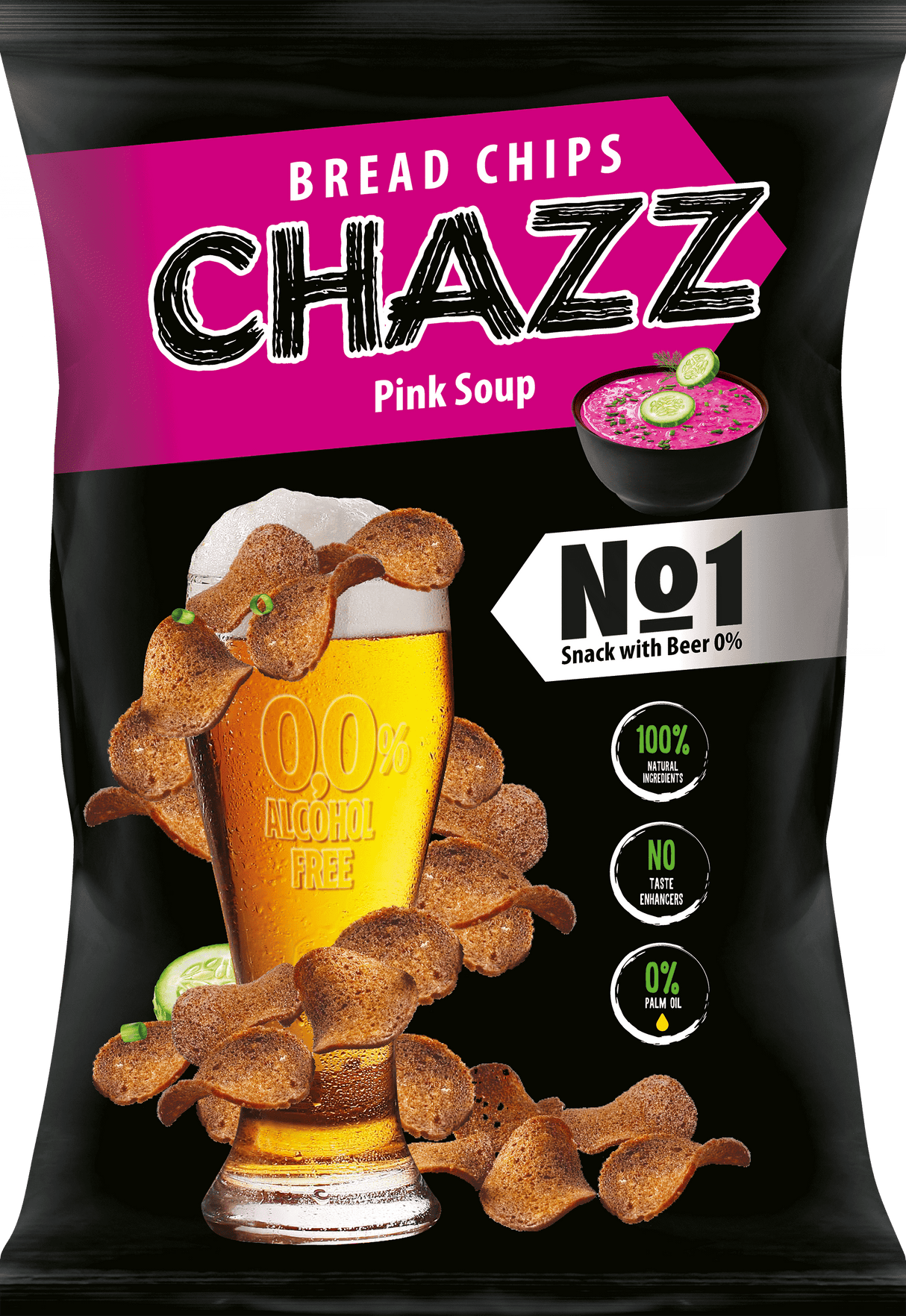CHAZZ Bread Chips Pink Soup Flavor 100g