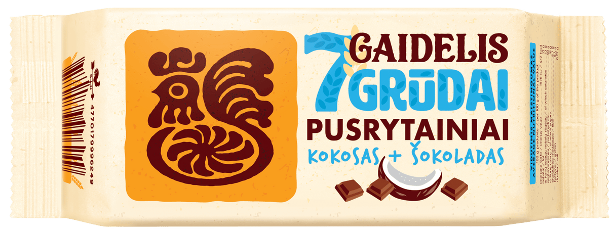GAIDELIS 7 Grains Cookies with Coconut & Chocolate 160g