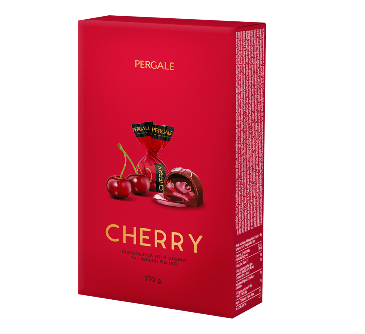 PERGALE CHERRY Chocolate Candy with Cherry in Liqueur Filling Box 170g 6oz