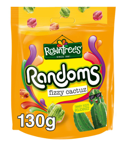 ROWNTREES RANDOMS Fizzy Cactuz Flavor Gummi Candies 130g
