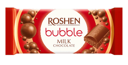3 ROSHEN BUBBLE White Dark & Milk Chocolate Bars Ukrainian Sweets 80g 2.8oz