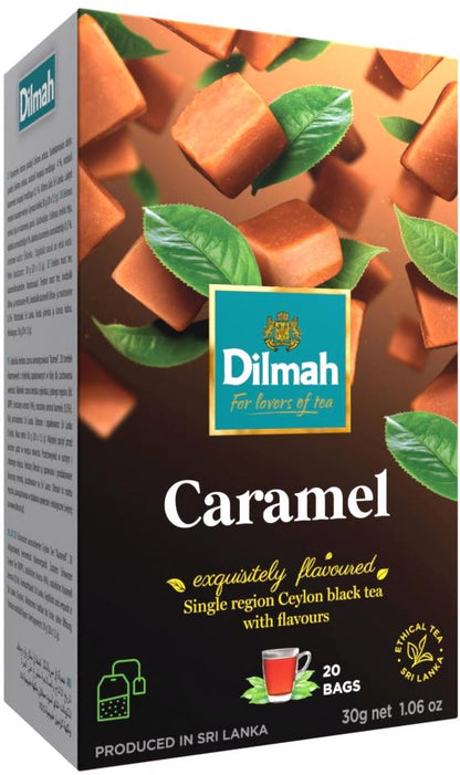 3 DILMAH CARAMEL Flavor Ceylon Black Tea Sri Lanka Origin Boxes 30g 1.05oz