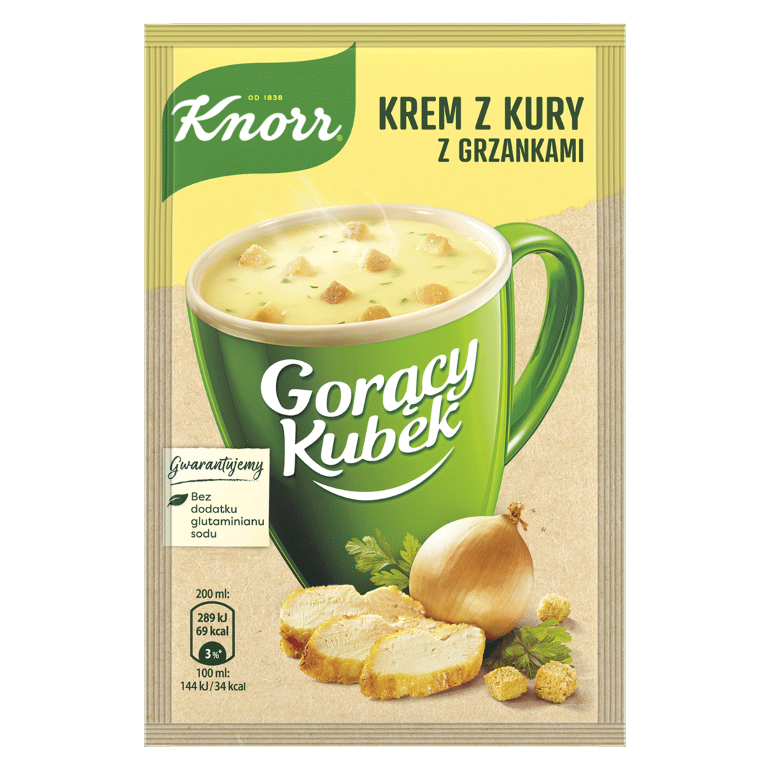 12 KNORR Instant Soup Sachets Creamy Chicken With Croutons Flavor 16g 0.56oz