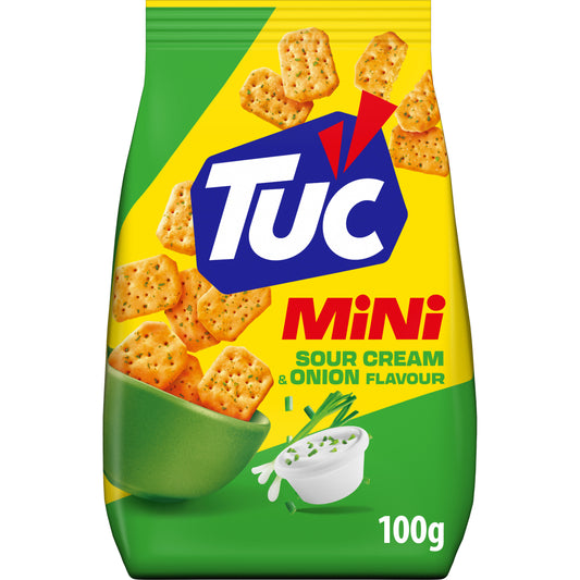 TUC MINI SOUR CREAM & ONION Flavor Crackers Crisps Party Snacks 100g 3.5oz