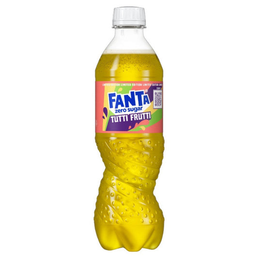 FANTA TUTTI FRUTTI Flavor Zero Sugar Sparkling Drink Lemonade Bottle 500ml