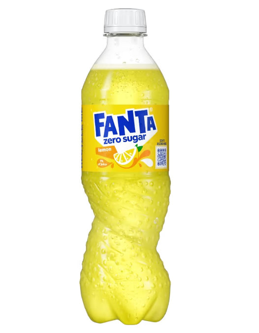 FANTA LEMON Flavor Zero Sugar Sparkling Drink Lemonade Bottle 500ml