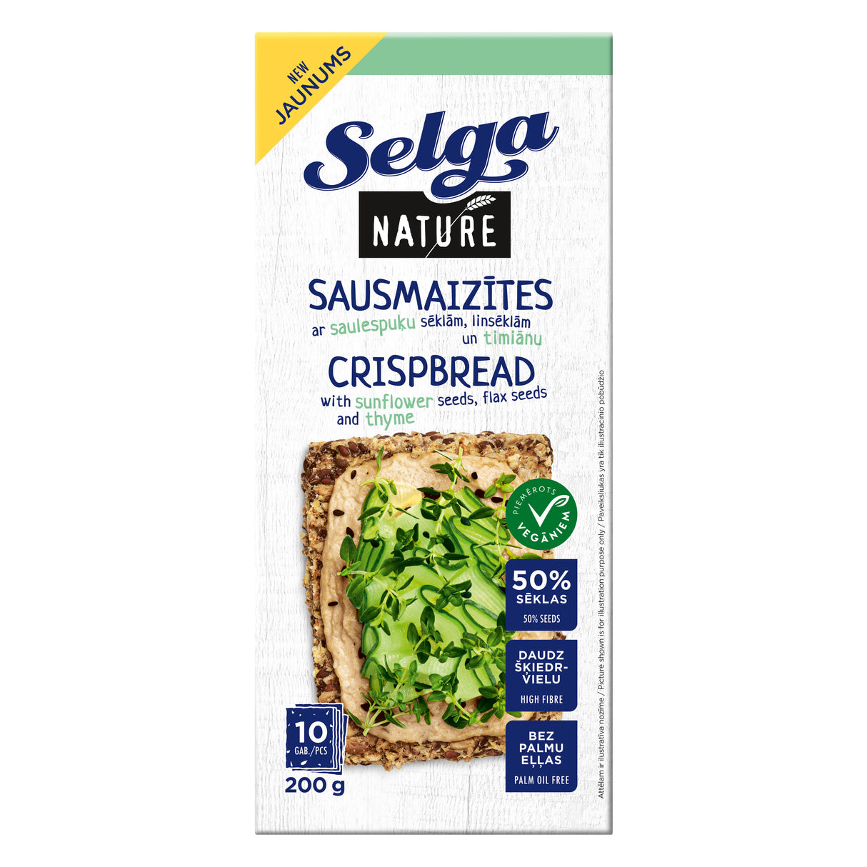 SELGA NATURE Crispbread with Seeds & Thyme 200g