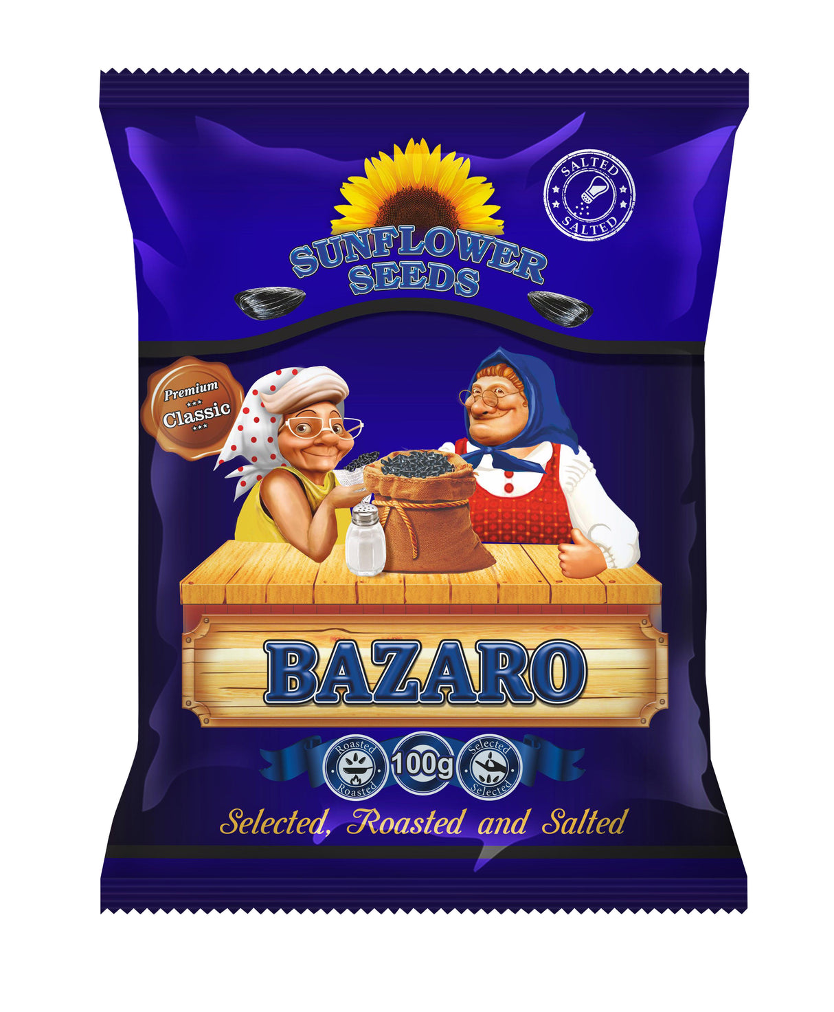 BAZARO Roasted & Salted Sunflower Seeds 100g