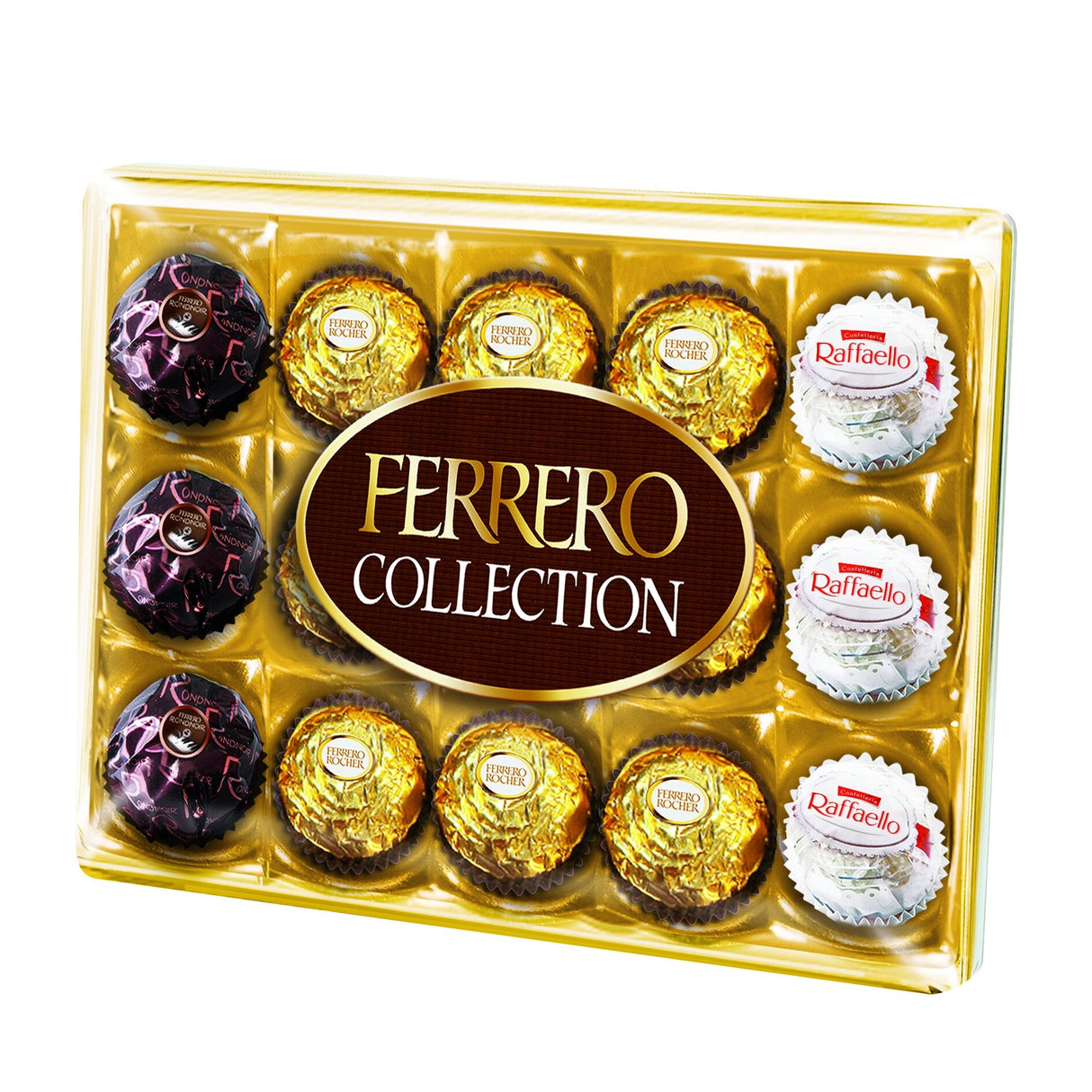FERRERO COLLECTION RAFFAELLO, ROCHE & RONDNOIR Assorted Chocolate Candies Box 172g 6oz