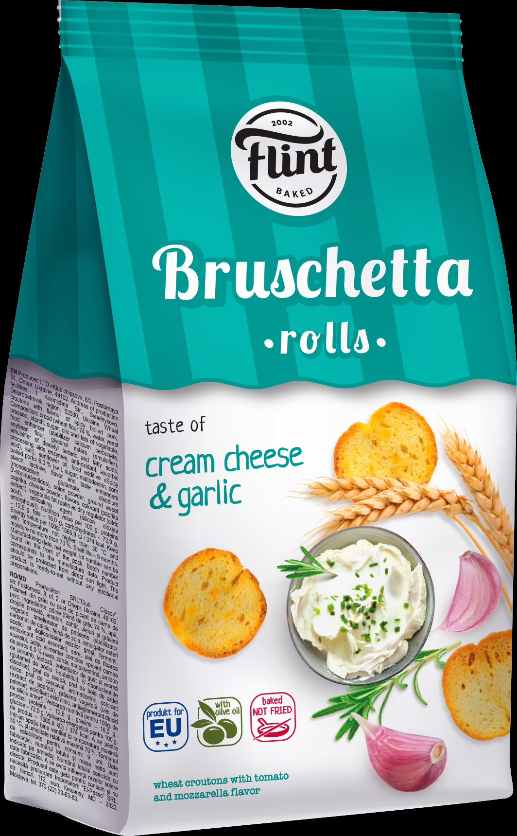 FLINT Bruschetta Rolls Cream Cheese & Garlic Flavor 65g