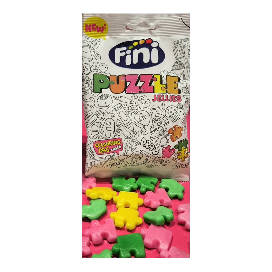 FINI PUZZLE Jellies Fruit Flavor Gummi Candies 90g