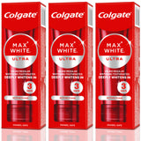 3 COLGATE MAX WHITE ULTRA ACTIVE FOAM Daily Whitening Toothpaste 50ml