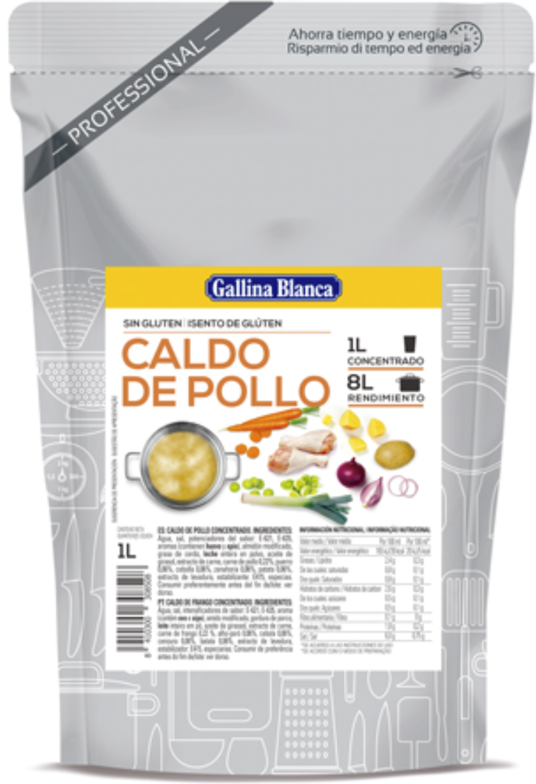 GALLINA BLANCA Caldo De Pollo Chicken Stock Bouillon Concentrate 1L